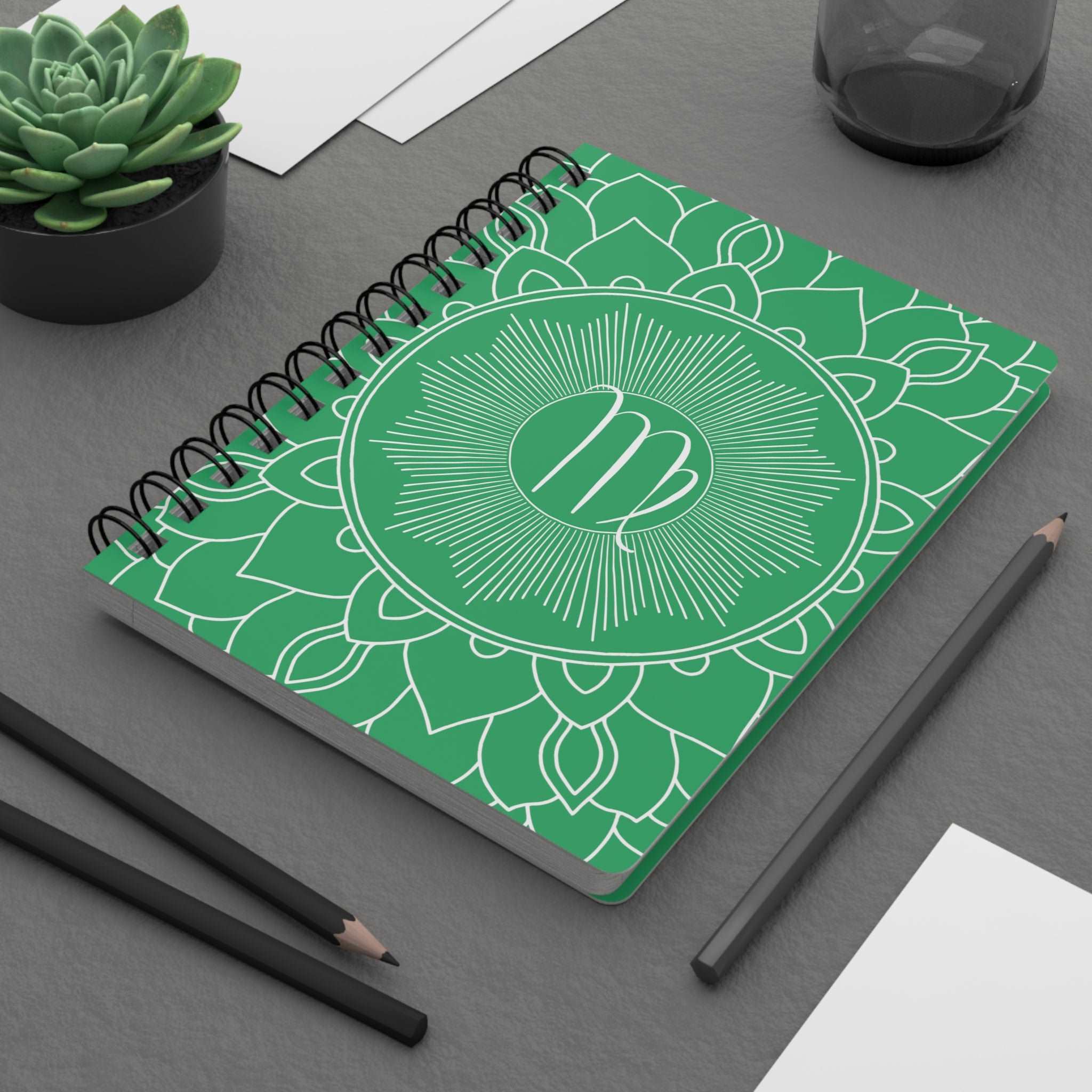 Virgo Mandala Spiral Bound Journal
